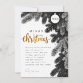 ニュートラル コージー パイン ブランチ メリー クリスマス カード (正面)