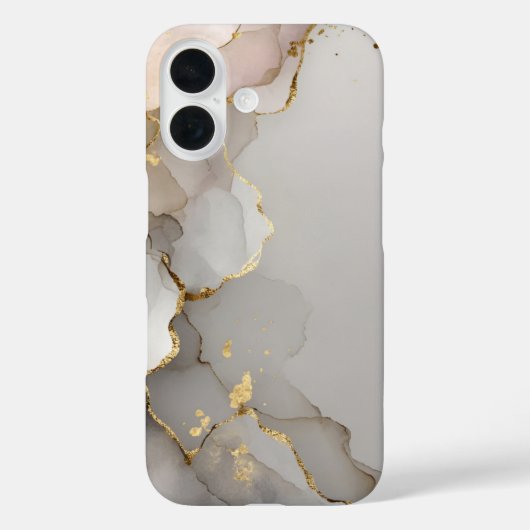 ニュートラル＆ゴールドマーブル Case-Mate iPhoneケース (裏面)