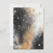 ニュートラル ゴールド 水彩 メリークリスマス カード (裏面)