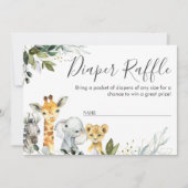 ニュートラル サファリ 動物 おむつくじ カード 挿入ページ (正面)