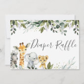 ニュートラル サファリ 動物 おむつくじ カード 挿入ページ (裏面)