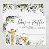 ニュートラル サファリ 動物 おむつくじ カード 挿入ページ (正面/裏面)