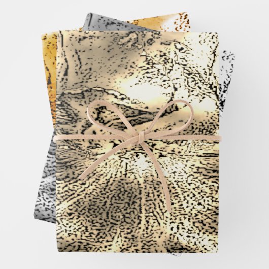 「ニュートラル&シック」ラッピング紙フラットシートセット ラッピングペーパーシート (インサイチュ)