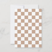 ニュートラル チェックのラッド キッズ 誕生日招待状 招待状 (裏面)