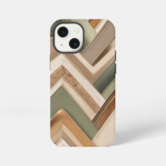 ニュートラル・チェック柄レイヤードスマホケース iPhoneケース (裏面)