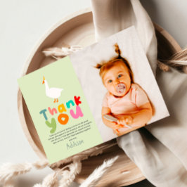 ニュートラル ツー シリー グース 2歳の誕生日写真 サンキューカード