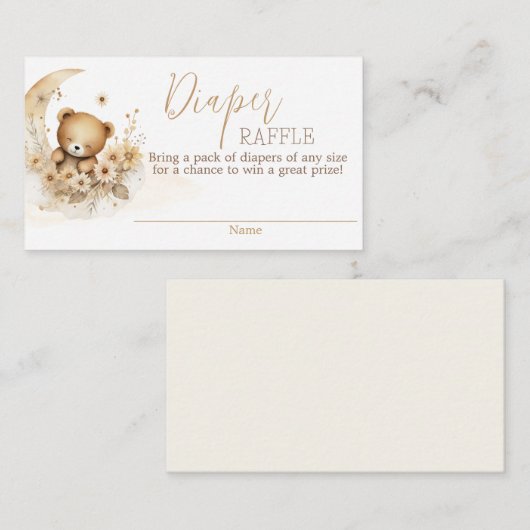ニュートラル テディベア おむつくじ カード (正面/裏面)