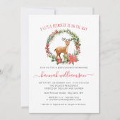 ニュートラル | トナカイのクリスマスベイビーシャワー 招待状 (正面)