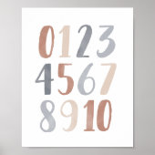 ニュートラル ナンバー ボホ キッズ ルーム デコ ポスター (正面)