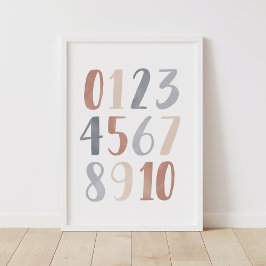 ニュートラル ナンバー ボホ キッズ ルーム デコ ポスター