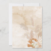 ニュートラル パンパス ベイビー ブランチ ベイビー シャワー 招待状 (裏面)