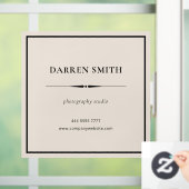 ニュートラル・ビジネス・オフィス名フレーム黒 ウィンドウサイン (ホーム)