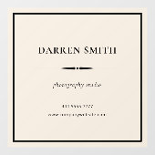 ニュートラル・ビジネス・オフィス名フレーム黒 ウィンドウサイン (シート)