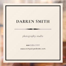 ニュートラル・ビジネス・オフィス名フレーム黒 ウィンドウサイン