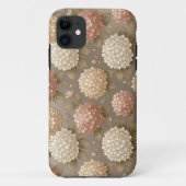 ニュートラル フラワー | ベージュ アジサイ コテージコア Case-Mate iPhoneケース (裏面)