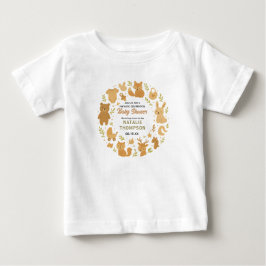 ニュートラル ベイビー シャワー | かわいいサファリ動物 ベビーTシャツ