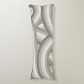 ニュートラル/ベージュレトロレインボーストライプパターン ボディピロー (正面縦)