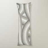 ニュートラル/ベージュレトロレインボーストライプパターン ボディピロー (裏面 (縦))