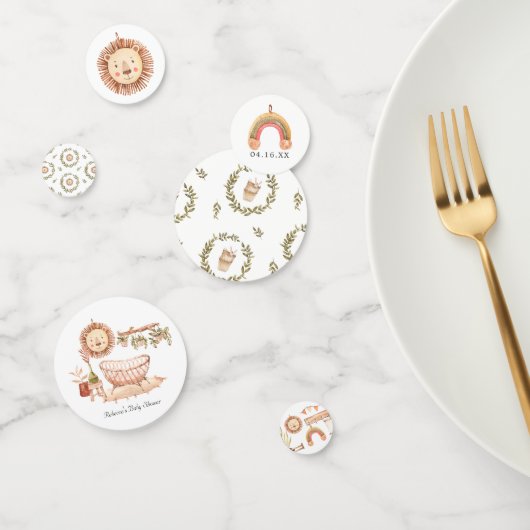 ニュートラル | ボヘミアンベビーシャワーネスト コンフェッティ (グループ)