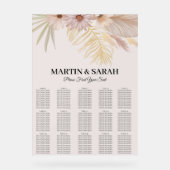ニュートラル・ボヘミアン・ボタニカル結婚式座席表 アクリルサイン (正面)