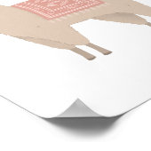 ニュートラル ボーホー ラマちゃんの女の子の部屋の装飾 ポスター (角)