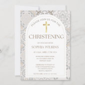 ニュートラル メディテレーニアン ポジターノ タイル 洗礼 招待状 (正面)