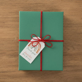 ニュートラル レインボー サンキュー ベイビー シャワー ギフトタグ