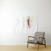 ニュートラル ヴィンテージ クジラ & アヒル ベイビー シャワー ウェルカム タペストリー (インサイチュ(横))