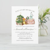 ニュートラル  |  冬のクリスマス ベイビーシャワー 招待状 (スタンド正面)