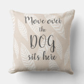 ニュートラル「犬はここに」装飾用クッションBoho クッション (正面)