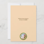 ニュートラル AAK アニマルエーカーズ ファーム アニマル ベイビーシャワー 招待状 (裏面)