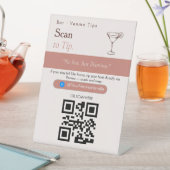 ニュートラル Scan to Tip QRコード サイン | Venmoチップ (インサイチュ)