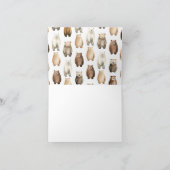 ニュートラルbearly待機テディベア赤ちゃんシャワー空白の サンキューカード (内部)