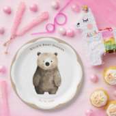 ニュートラルbearly待機テディベア赤ちゃんシャワー ペーパープレート (パーティー)