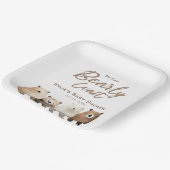 ニュートラルbearly待機テディベア赤ちゃんシャワー ペーパープレート (傾斜あり)