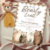 ニュートラルbearly待機テディベア赤ちゃんシャワー 招待状
