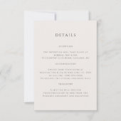 ニュートラルBeige結婚のQrコード格納装置カード 招待状 (正面)