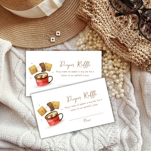 ニュートラルS'moreおもしろいおむつラッフルベビーシャワー エンクロージャーカード