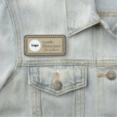 ニュートラルTaupe Beigeと金ゴールドきらきら光る名タグ 名札 (インサイチュ)