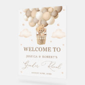 ニュートラルTeddy Bearジェンダーが歓迎を表明 アクリルサイン (傾斜)