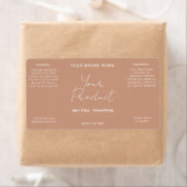 ニュートラルTerracottaシンプルモダンスクリプト製品 ラベル (インサイチュ)