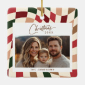 ニュートラ市松模様にルフォトクリスマス セラミックオーナメント (裏面)