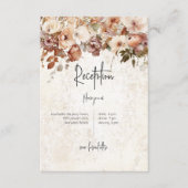 ニュートラ素朴ルおよびピンクのフローラドロップ披露宴 エンクロージャーカード (正面)