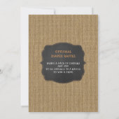 ニュートラ素朴ルなカボチャベビーの散水招待 招待状 (裏面)