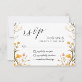 ニュートラ素朴ルボホフローラワイルドフラワー結婚ズ 出欠カード (正面)