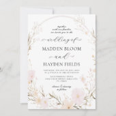 ニュートラ素朴ルボホフローラワイルドフラワー結婚ズ 招待状 (正面)