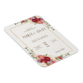 ニュートラ素朴ルボホフローラ結婚式招待状マグン マグネット (右側)