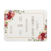 ニュートラ素朴ルボホフローラ結婚式招待状マグン マグネット (横)