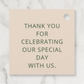 ニュートラ素朴ル緑アーチモダン結婚ズ フェイバータグ (裏面)