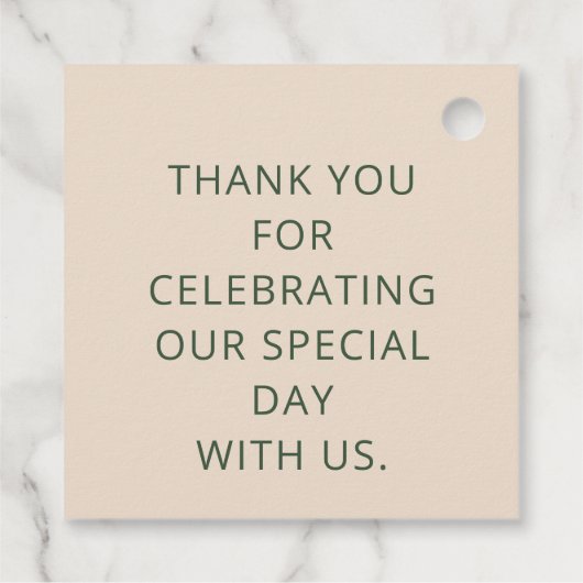 ニュートラ素朴ル緑アーチモダン結婚ズ フェイバータグ (裏面)